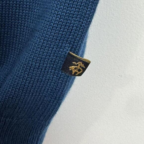 NWOT Boys Brooks Brothers V-Neck Sweater Blue Navy Teal Color Block Small - Picture 4 of 5